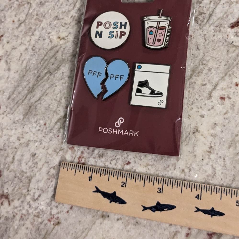 Collector's Poshmark Posh n Sip Pins Tie Tack Fashion 5 Pieces Included Gather